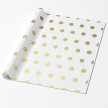 Papier d'emballage PolkaDot à huile d'or