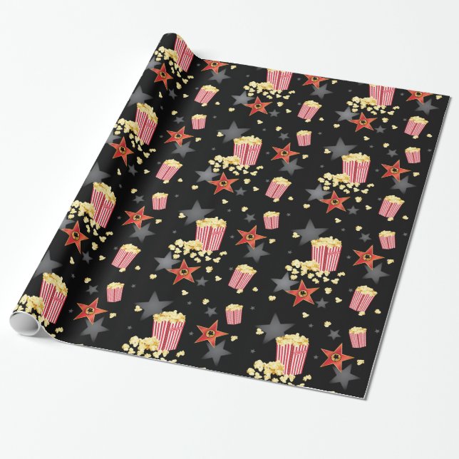 Papier Cadeau Papier d'emballage pop-corn pour film (Déroulé)