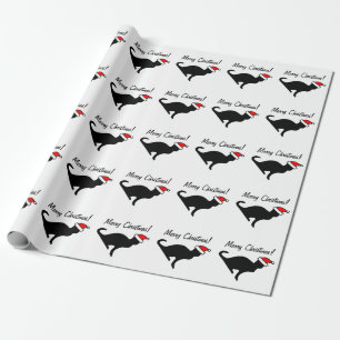 Papier Cadeau Papier d'emballage pour chat de Noël