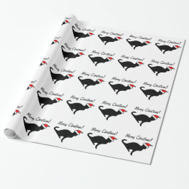 Papier Cadeau Papier d'emballage pour chat de Noël