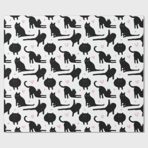 Papier Cadeau Papier d'emballage pour chat noir
