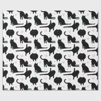 Papier Cadeau Papier d'emballage pour chat noir