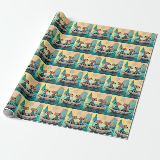 Papier Cadeau Papier d'emballage pour loutres Dapper