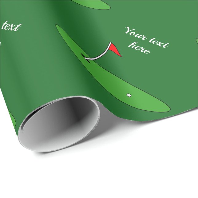Papier Cadeau Papier d'emballage pour thème de golf pour Anniver (Coin rond)