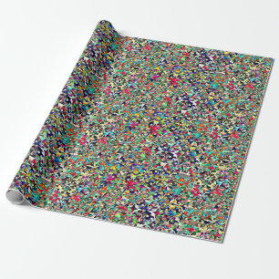 Papier Cadeau Papier d'emballage PSYCHÉDÉLIQUE MAT