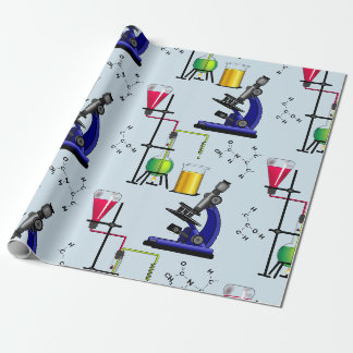 Papier Cadeau Papier d'emballage réglé de chimie