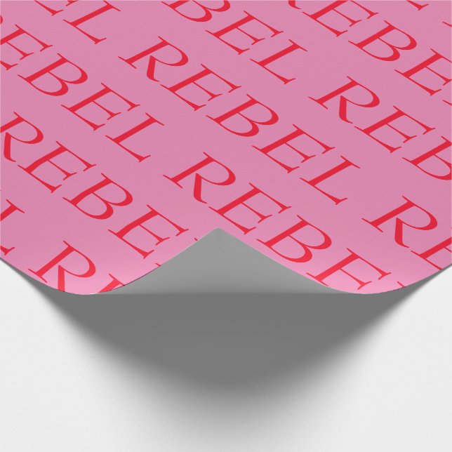 Papier Cadeau Papier d'emballage - rose et rouge REBEL (Coin)