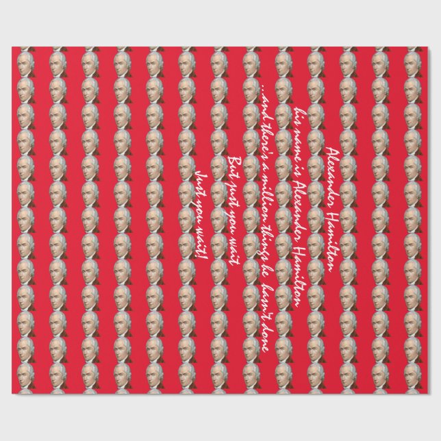 Papier Cadeau Papier d'emballage rouge d'Alexander Hamilton (Plat)