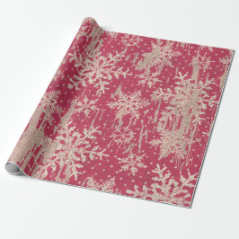 Papier Cadeau Papier d'emballage rustique de vacances de Noël de