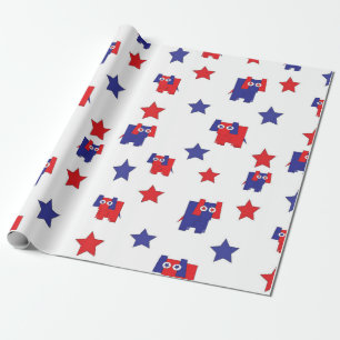Papier Cadeau Papier d'emballage sans couture républicain