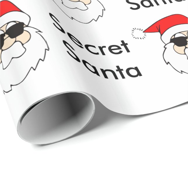Papier Cadeau Papier d'emballage secret de Père Noël (Coin rond)