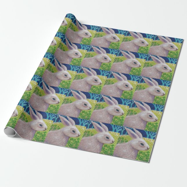 PAPIER CADEAU PAPIER D'EMBALLAGE SÉRIEUX DE LAPIN (Déroulé)