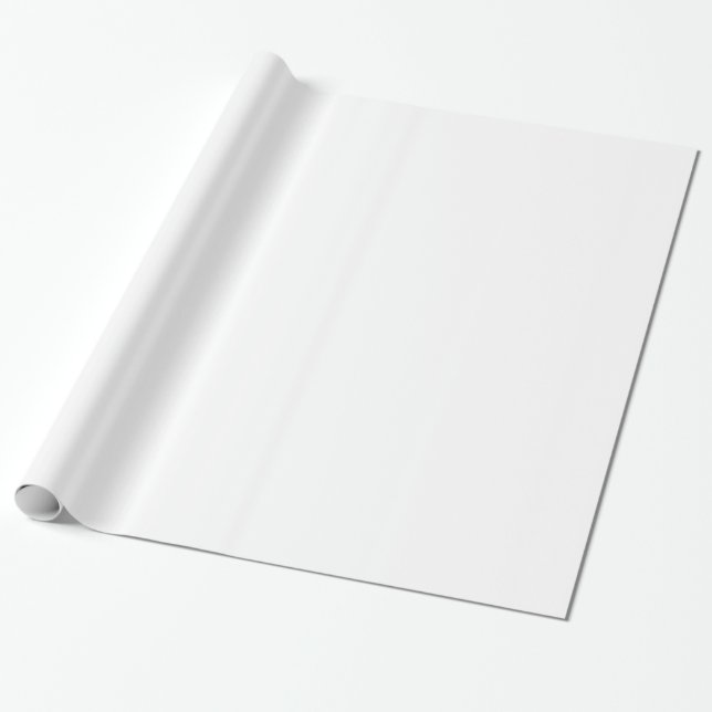 Papier Cadeau Papier d'emballage solide blanc (Déroulé)