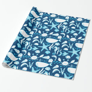Papier Cadeau Papier d'emballage sous le crabe de baleine de