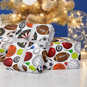 Papier Cadeau Papier d'emballage sportif