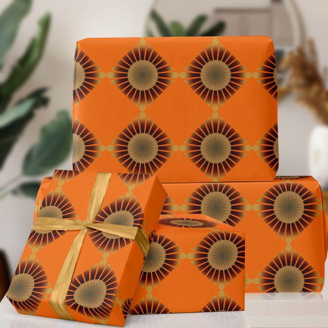 Papier Cadeau Papier d'emballage style Retro 70 (Fun and funky 70s inspired wrapping paper just for you)