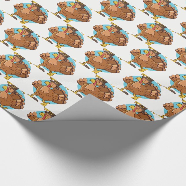 Papier Cadeau Papier d'emballage Thanksgiving Turkey (Coin)