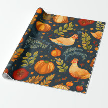Papier d'emballage thématique Thanksgiving