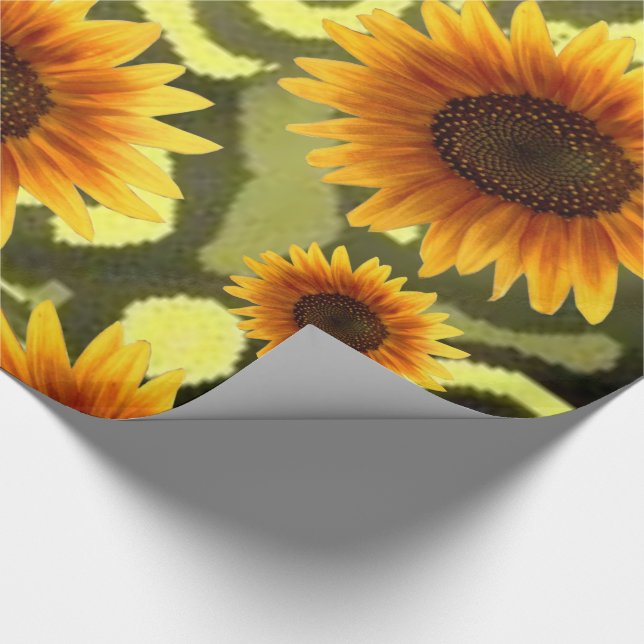 Papier Cadeau Papier d'emballage Tournesol (Coin)