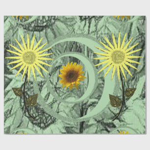 Papier Cadeau Papier d'emballage Tournesol