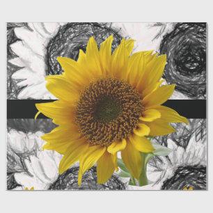 Papier Cadeau Papier d'emballage Tournesol