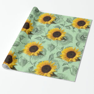 Papier Cadeau Papier d'emballage Tournesol