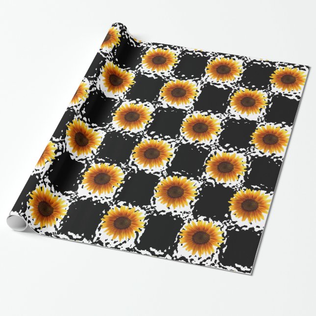 Papier Cadeau Papier d'emballage Tournesol (Déroulé)