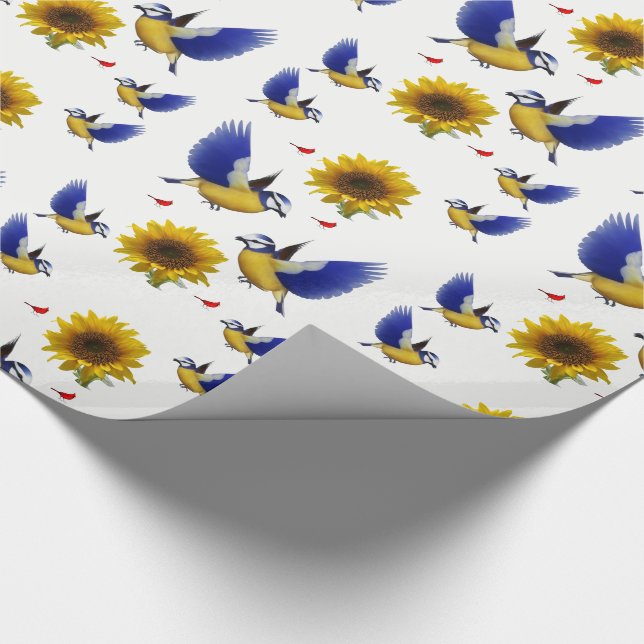 Papier Cadeau Papier d'emballage Tournesol (Coin)