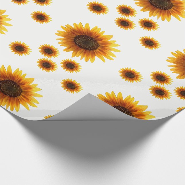 Papier Cadeau Papier d'emballage Tournesol (Coin)