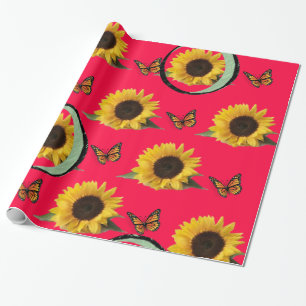 Papier Cadeau Papier d'emballage Tournesol