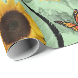 Papier Cadeau Papier d'emballage Tournesol