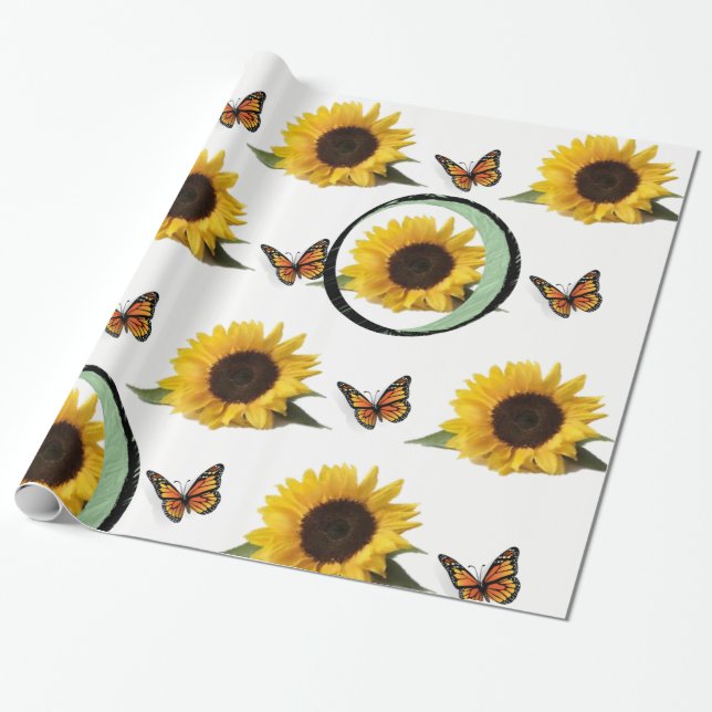 Papier Cadeau Papier d'emballage Tournesol (Déroulé)