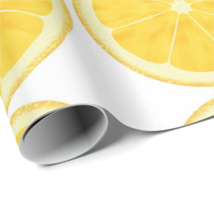Papier Cadeau Papier d'emballage - tranche de citron