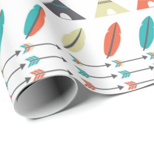 Papier Cadeau Papier d'emballage - Tribal Teepee