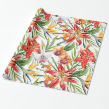 papier d'emballage, tropiques (blancs)