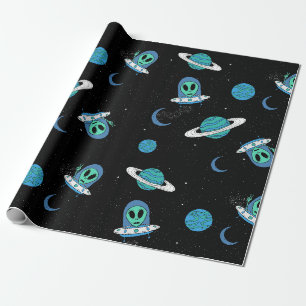 Papier Cadeau Papier d'emballage UFO