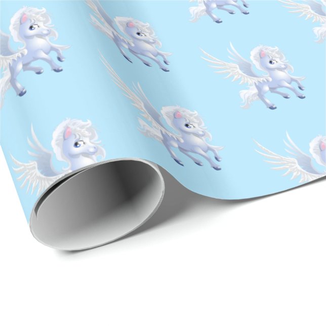 Papier Cadeau Papier d'emballage Unicorne (Coin rond)