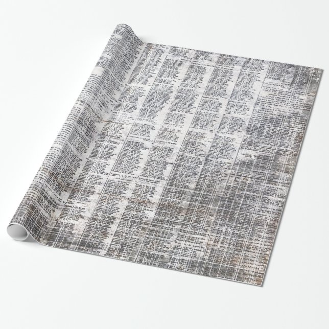 Papier Cadeau papier d'emballage urbain de journal (Déroulé)
