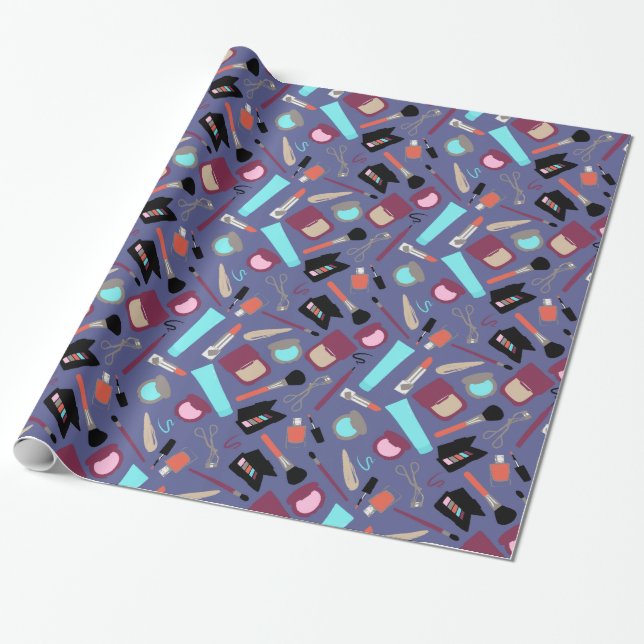 Papier Cadeau Papier d'emballage V2 de maquillage (Déroulé)