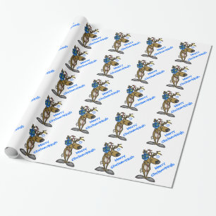 Papier Cadeau Papier d'emballage Ver.2 de Chrismukkah de renne