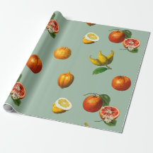 Papier d'emballage vintage pour agrumes