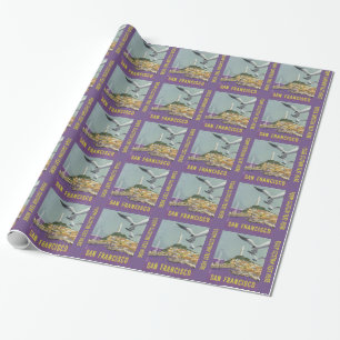 Papier Cadeau Papier d'emballage Vintage voyage San Francisco US