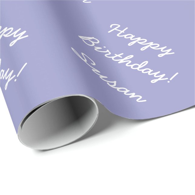 Papier Cadeau Papier d'emballage violet lavande | Personnalisabl (Coin rond)