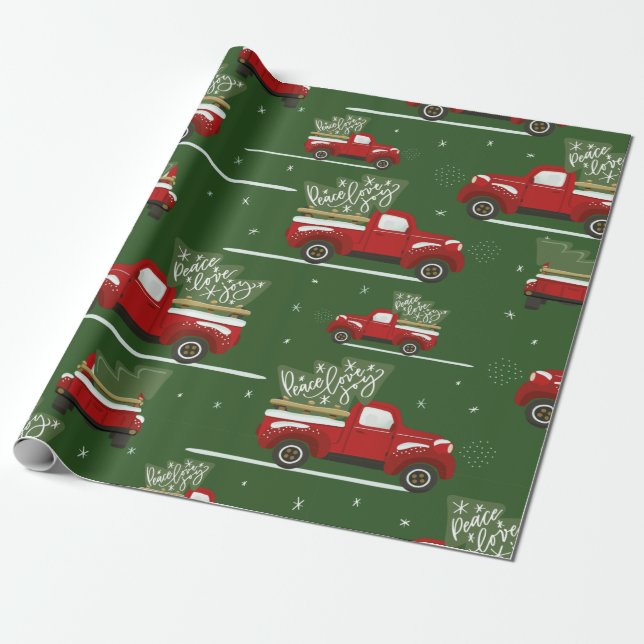 Papier Cadeau Papier d'enlèvement de camion de Noël (Déroulé)