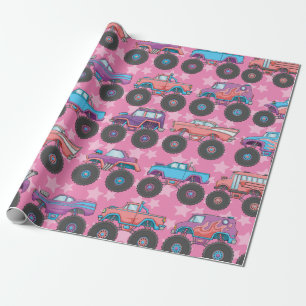 Papier Cadeau Papier d'enlèvement de camion Pastel Monster