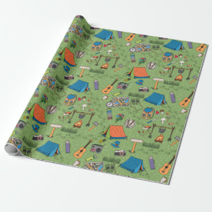 Papier Cadeau Papier d'enlèvement de camping
