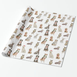 Papier Cadeau Papier d'enlèvement de chiens de vacances