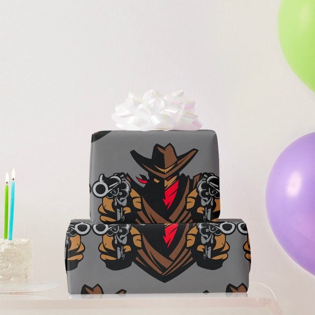 Papier Cadeau Papier d'enlèvement de cowboy Outlaw (Créateur téléchargé)