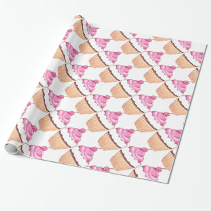 Papier Cadeau Papier d'enlèvement de cupcake