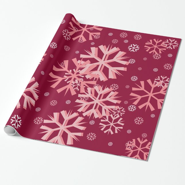Papier Cadeau Papier d'enlèvement de flocon de neige (Déroulé)